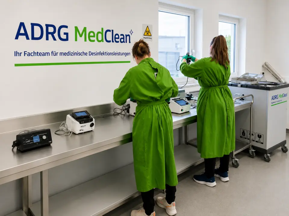 ADRG-MedClean-Mitarbeiterinnen bei der hygienischen Aufbereitung
